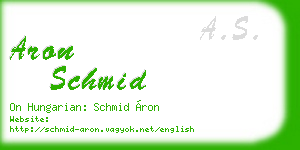 aron schmid business card